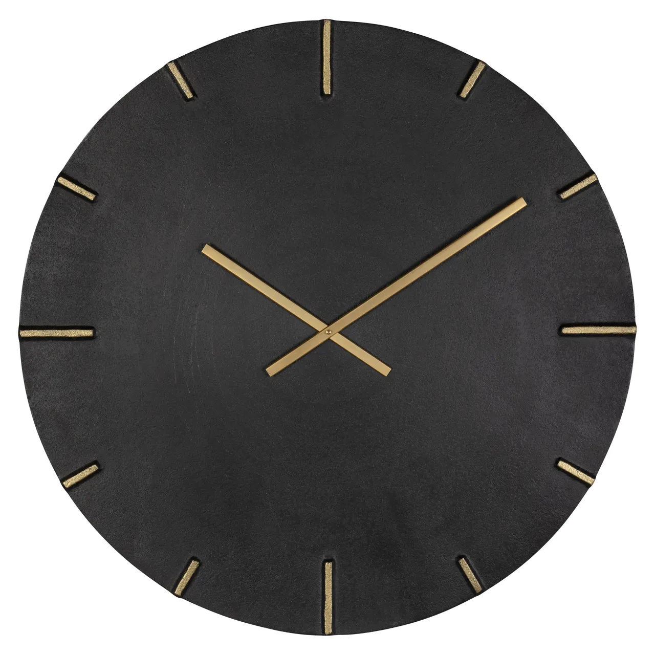 Richmond Interiors Bilal Black Metal & Gold Round Wall Clock