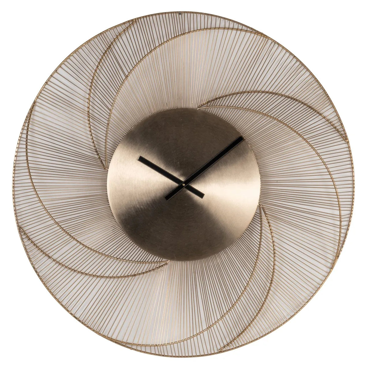 Richmond Interiors Denver Gold Spiral Wall Clock