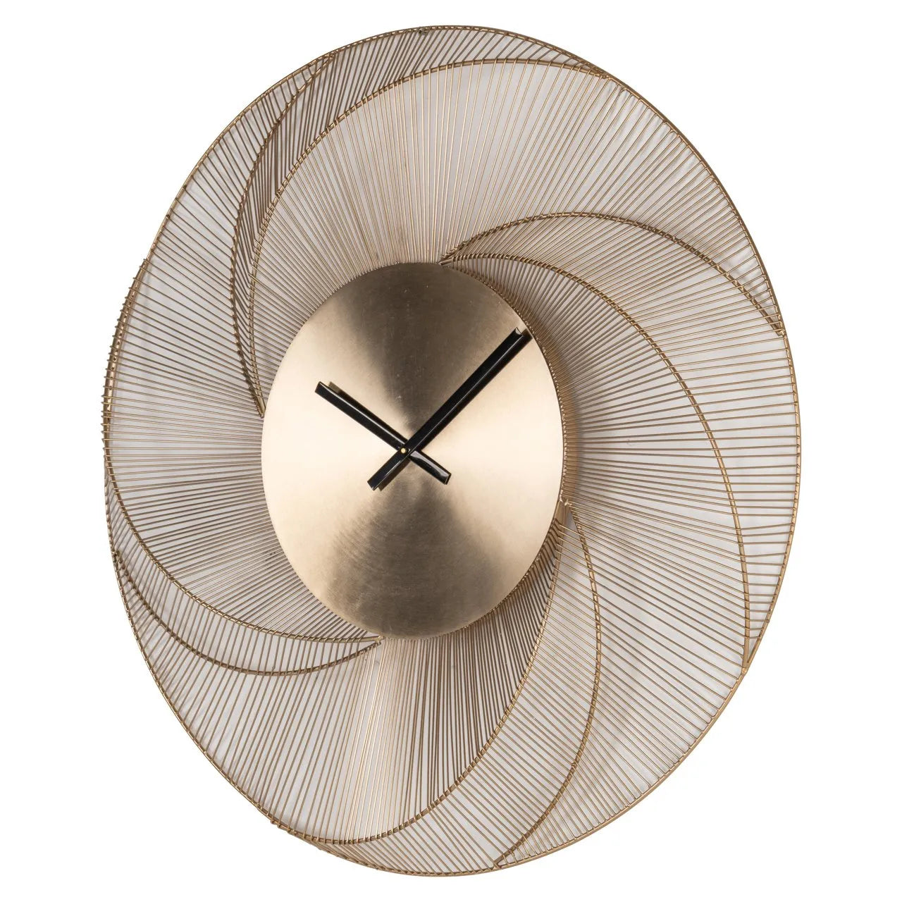 Richmond Interiors Denver Gold Spiral Wall Clock