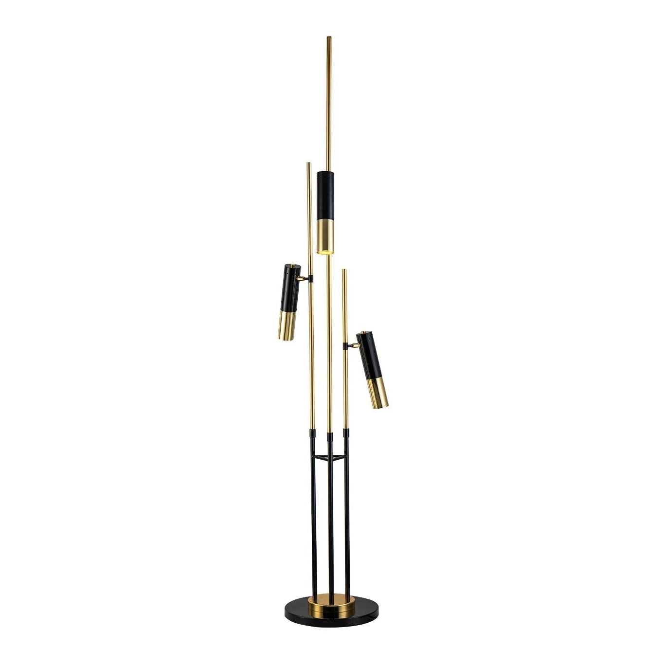 Trevecca Gold & Black Floor Lamp