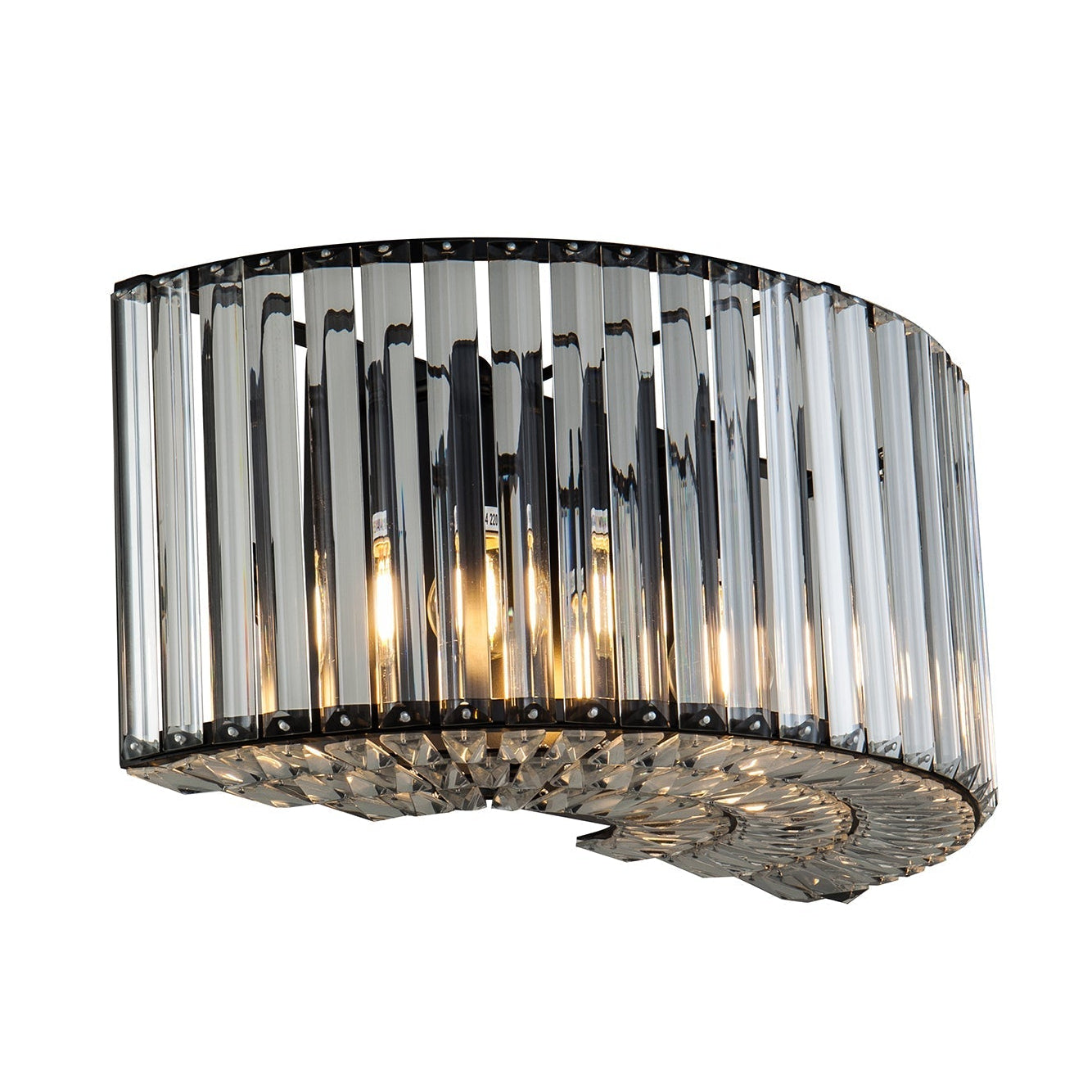Venus Clear Crystal & Matt Black Wall Light