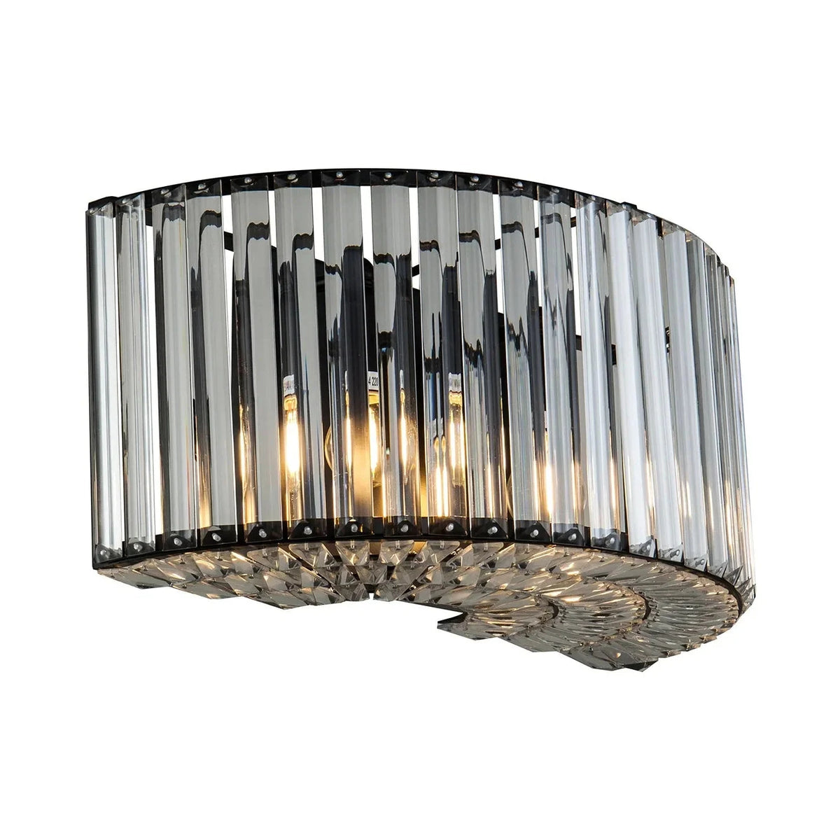 Venus Clear Crystal & Matt Black Wall Light