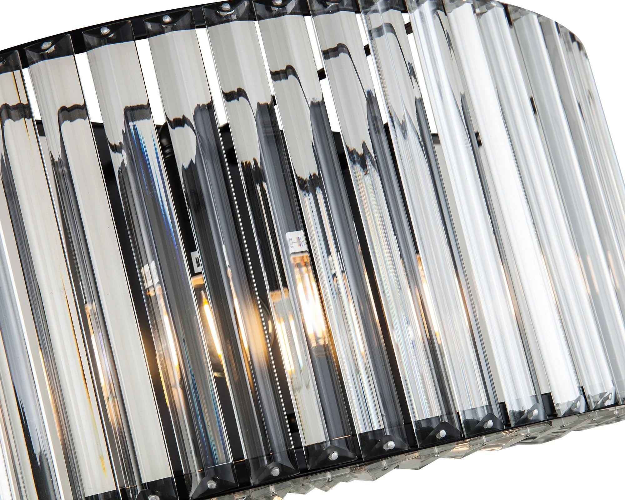 Venus Clear Crystal & Matt Black Wall Light