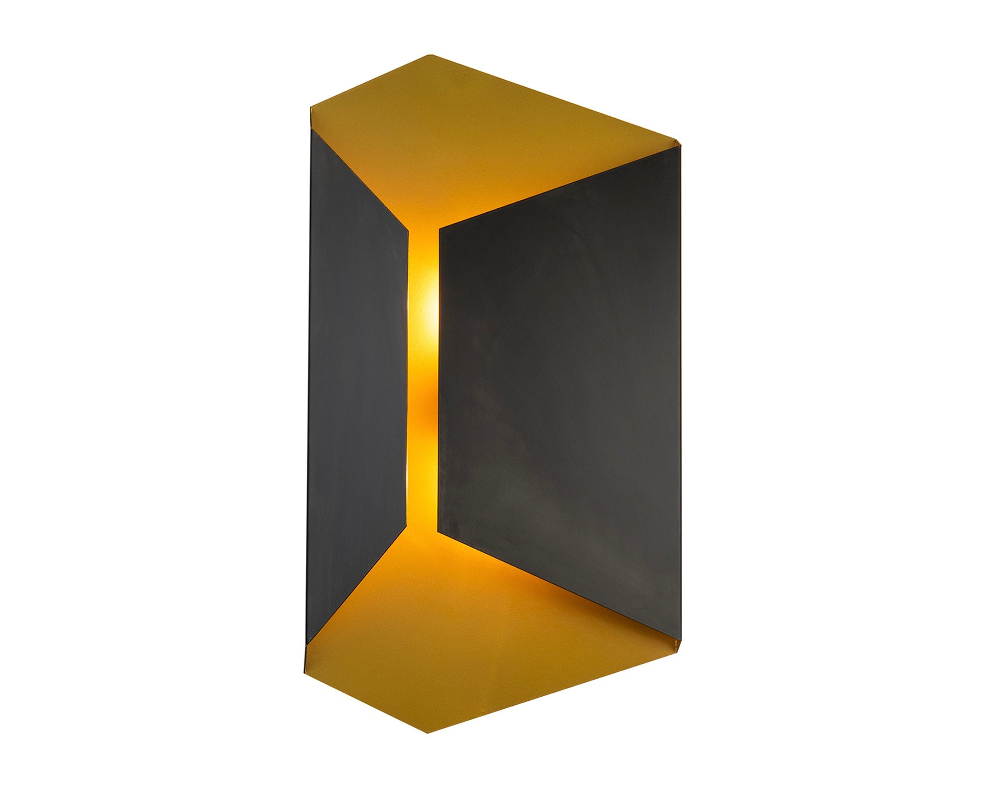 Onyx Wall Light - Brushed Brass & Black
