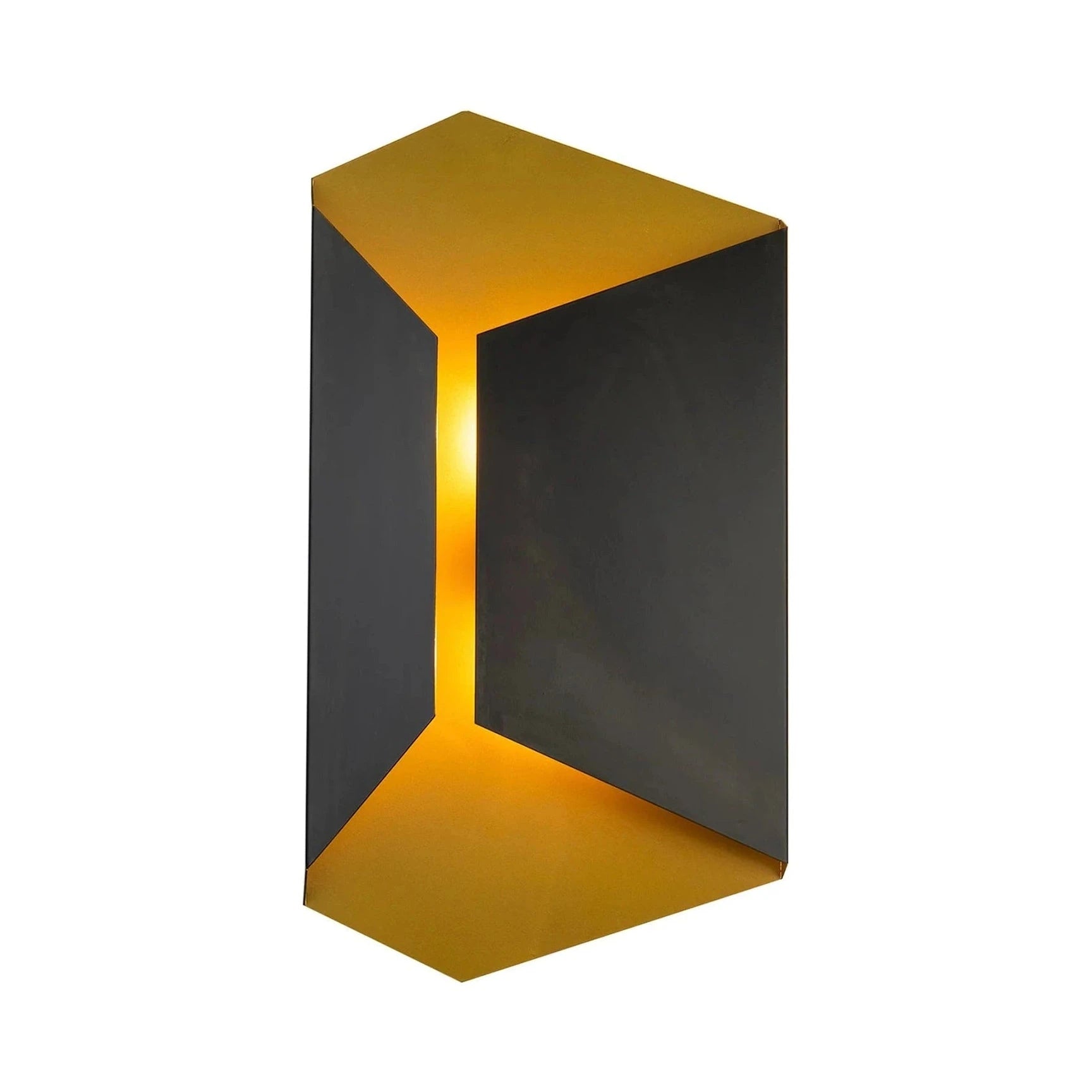 Onyx Brushed Brass & Black Wall Light