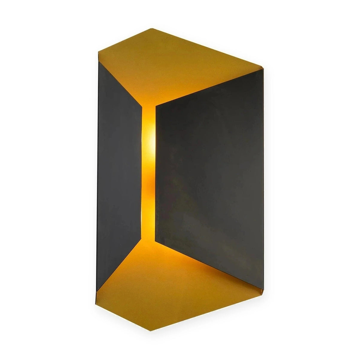 Onyx Brushed Brass & Black Wall Light