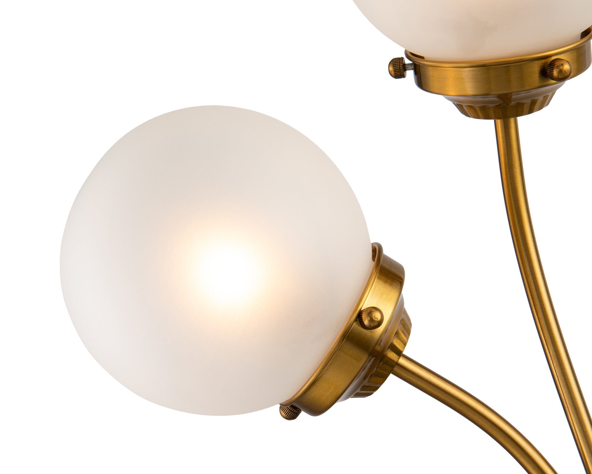 Opal Wall Light - Brass & White Glass