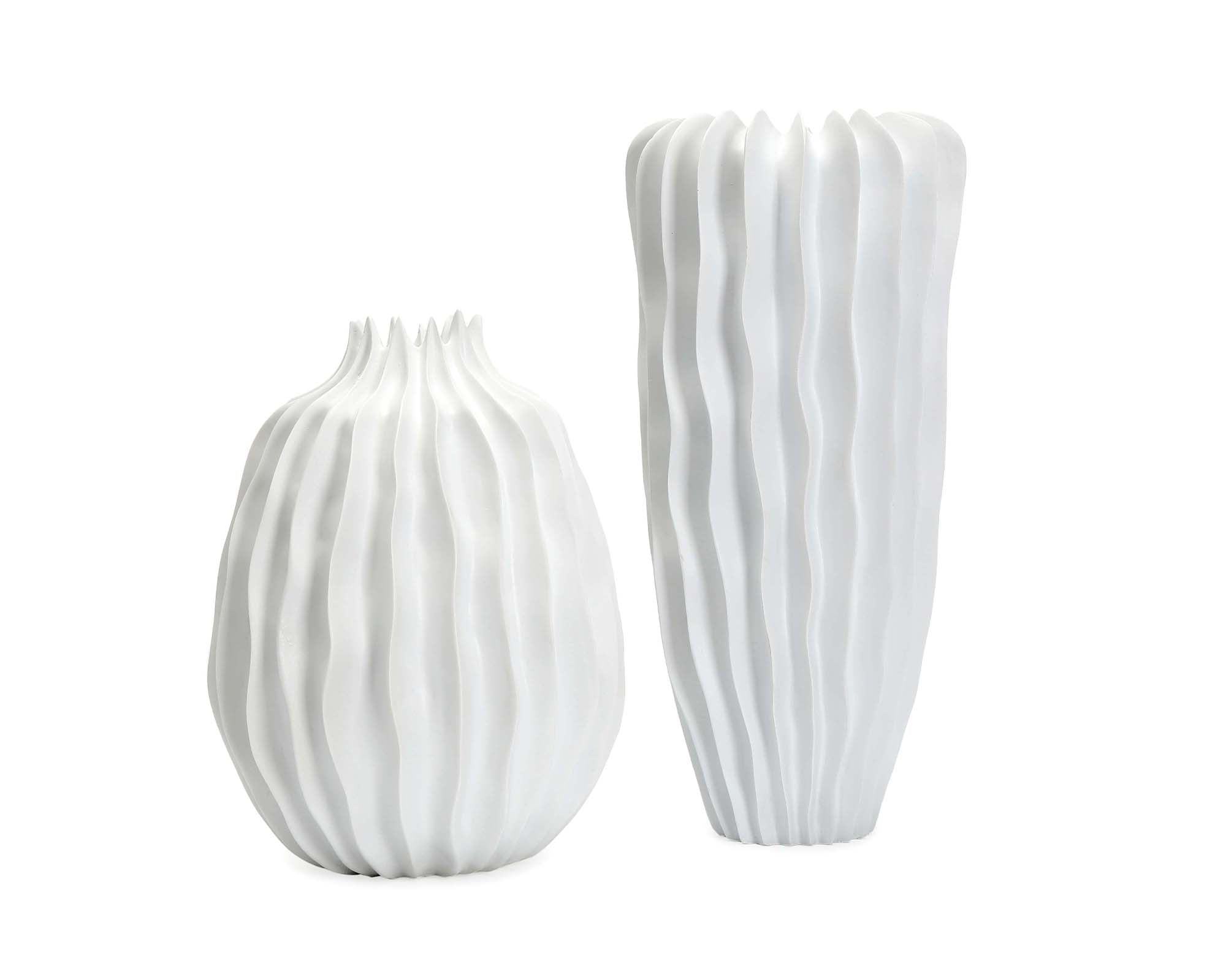Ellen I Vase - White Glazed Ceramic