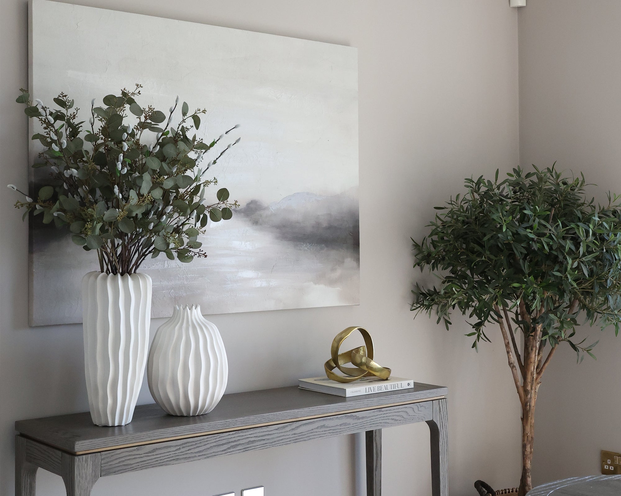 Ellen I Vase - White Glazed Ceramic