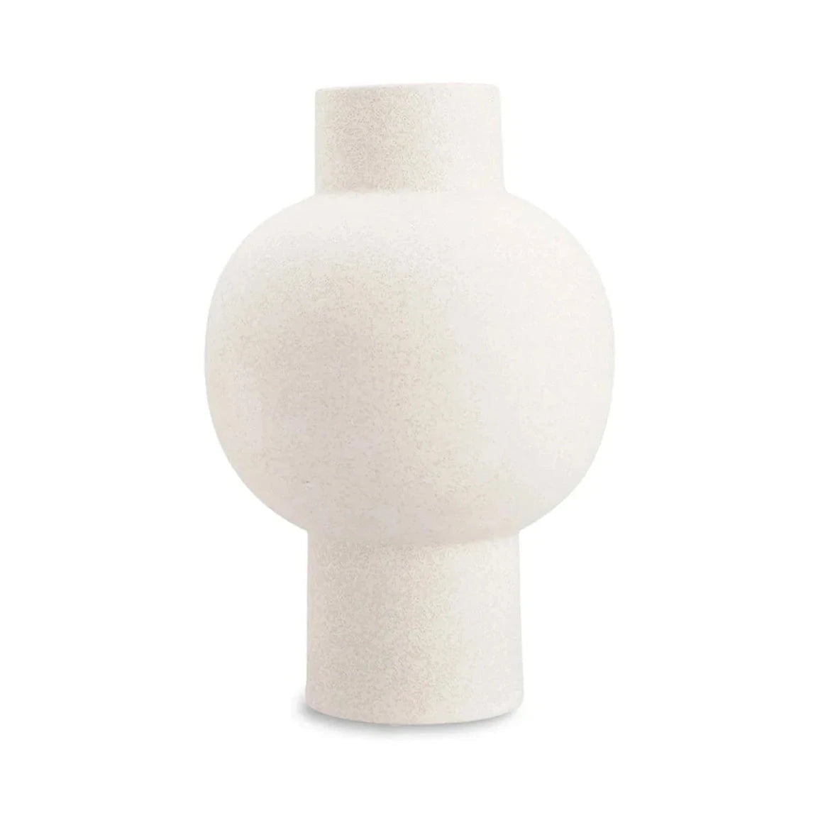 Diamen II White, Beige & Pink Ceramic Vase