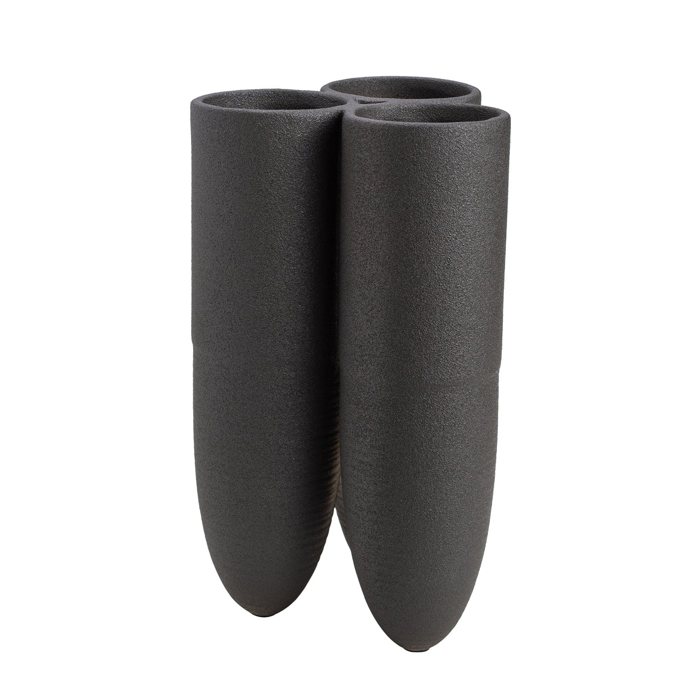 Torpedo Black Ceramic Vase