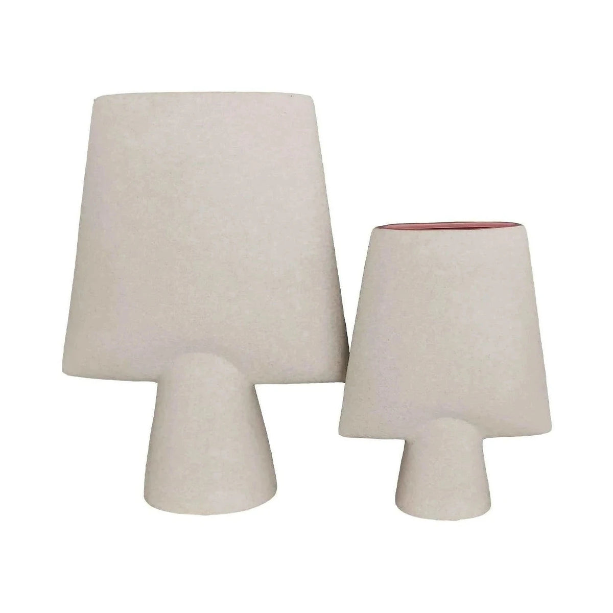 Carafe I Large White Textured Ceramic Vase