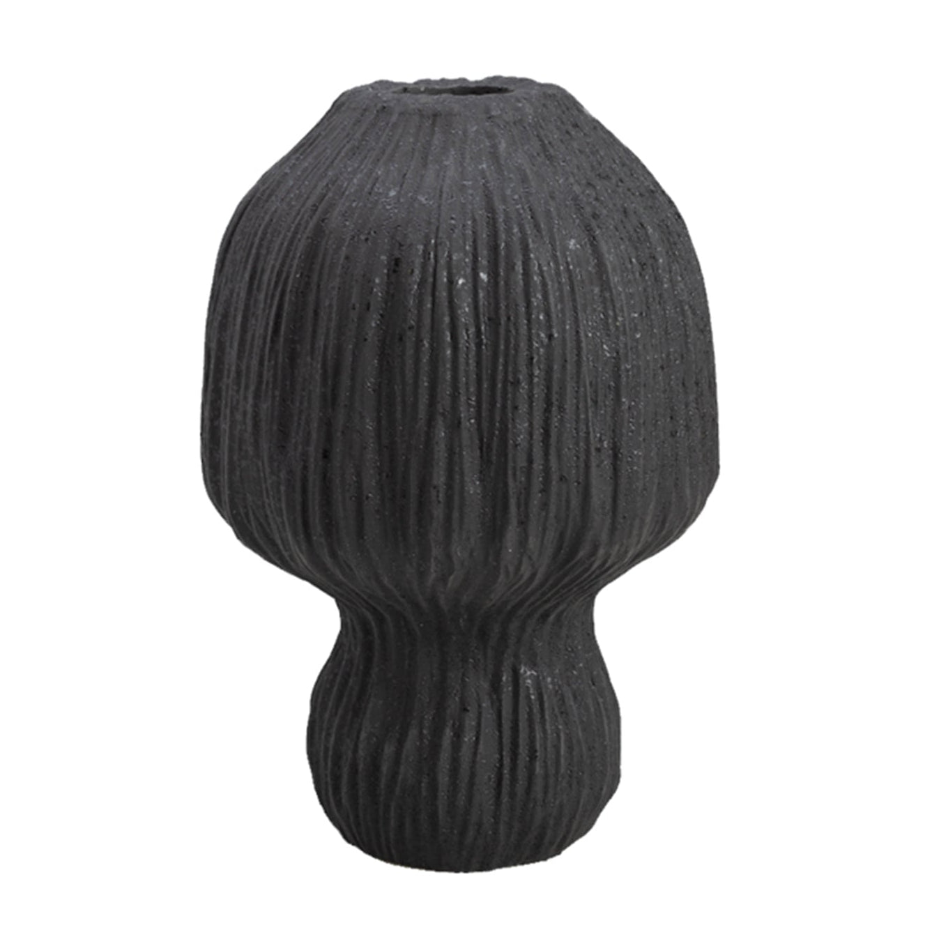 Morel Black Ceramic Vase