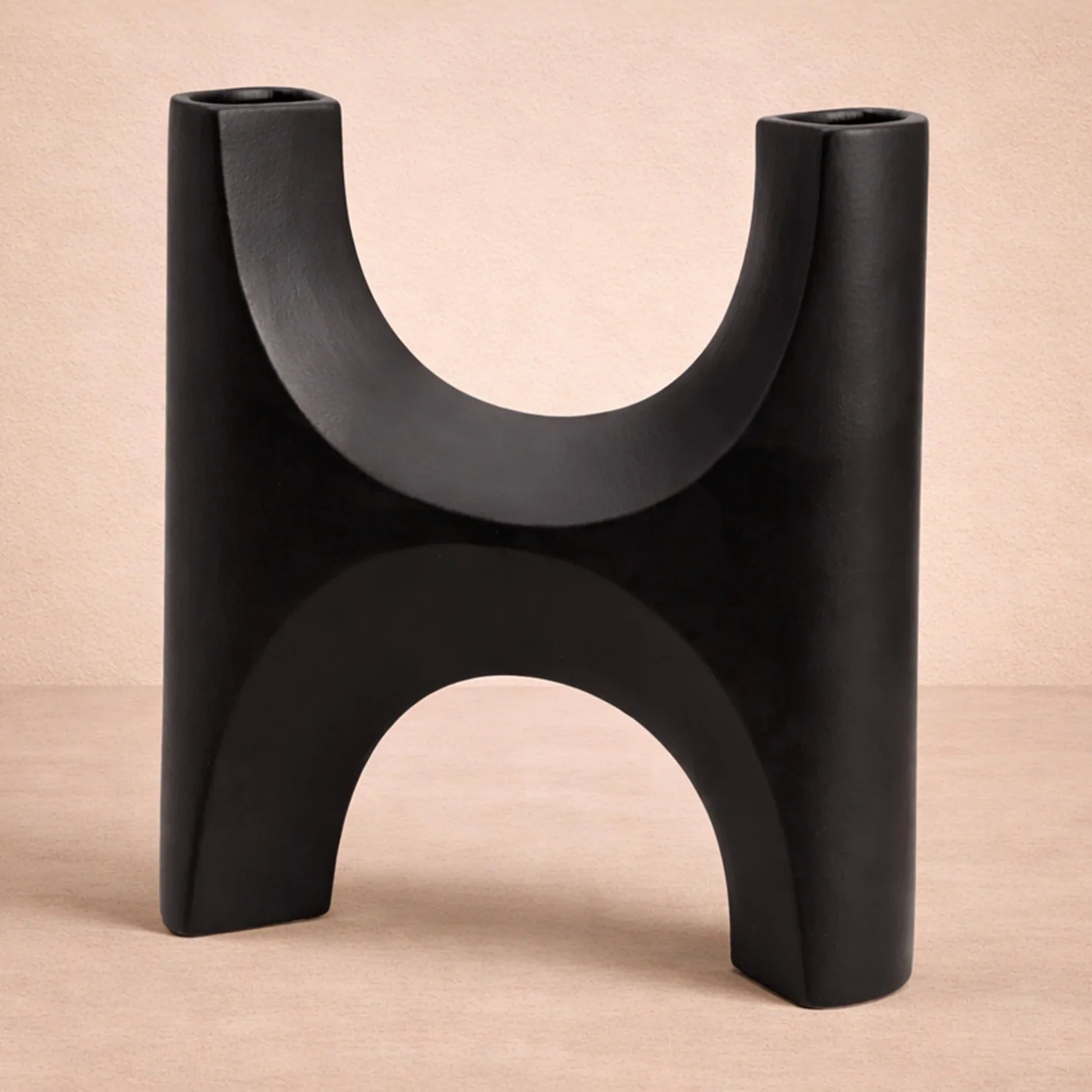 Savier Black Ceramic Vase Small