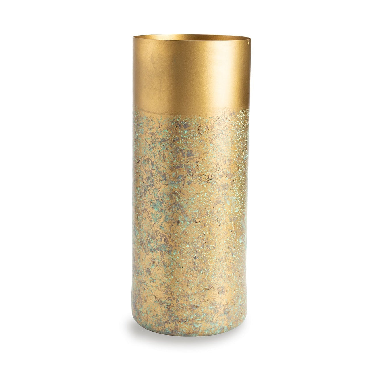 Inger II Golden Finish Steel Vase