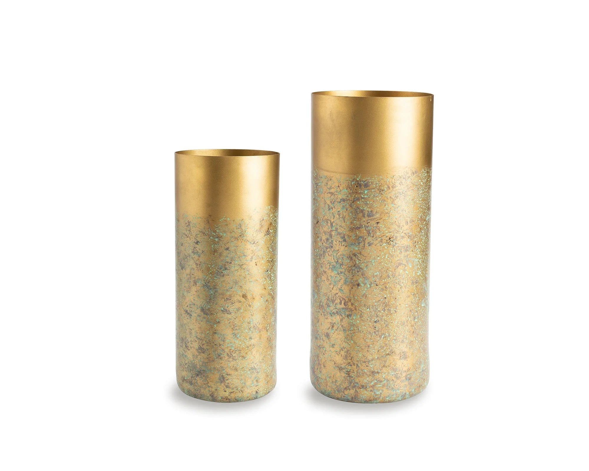 Inger II Golden Finish Steel Vase
