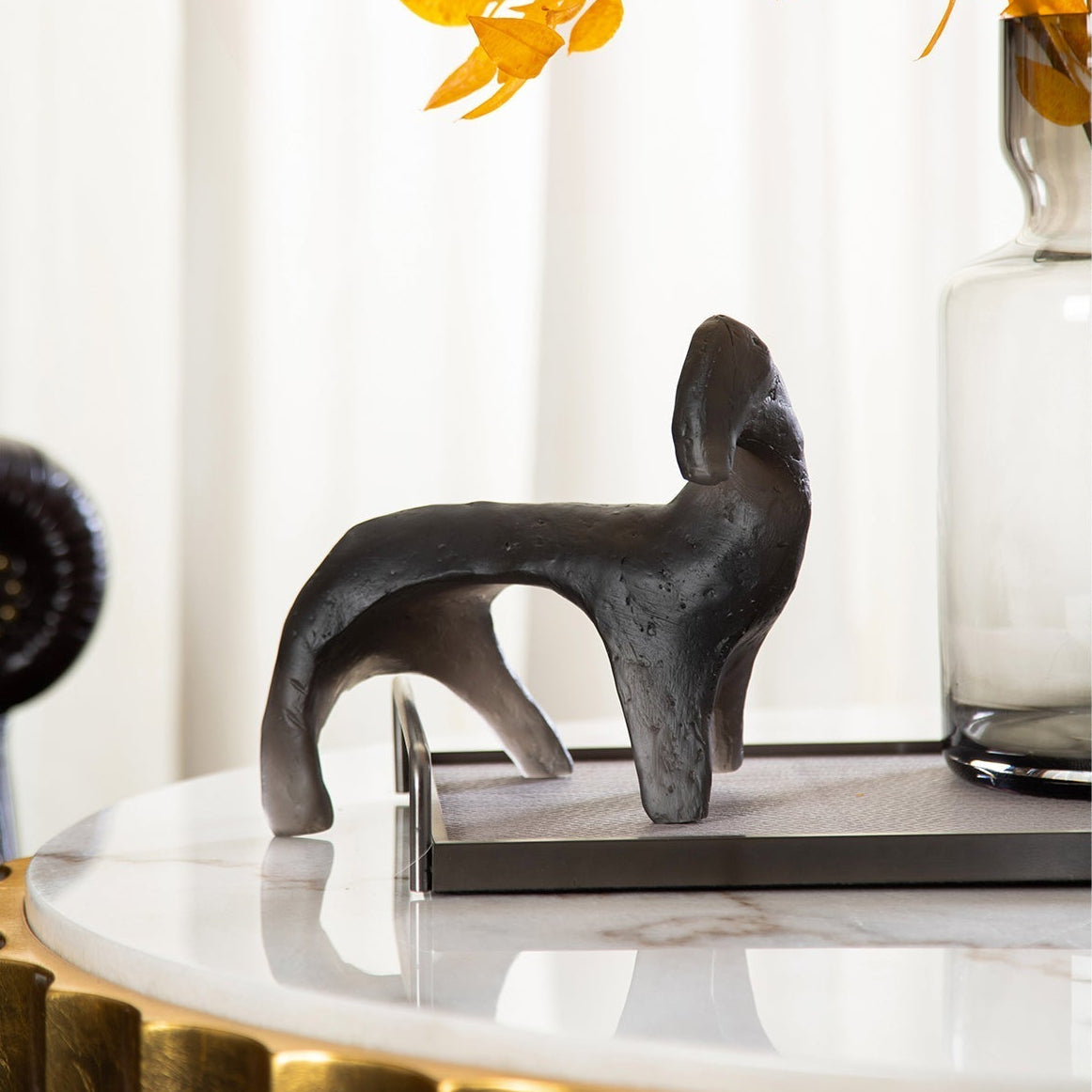 Paleo White & Black Sculpture