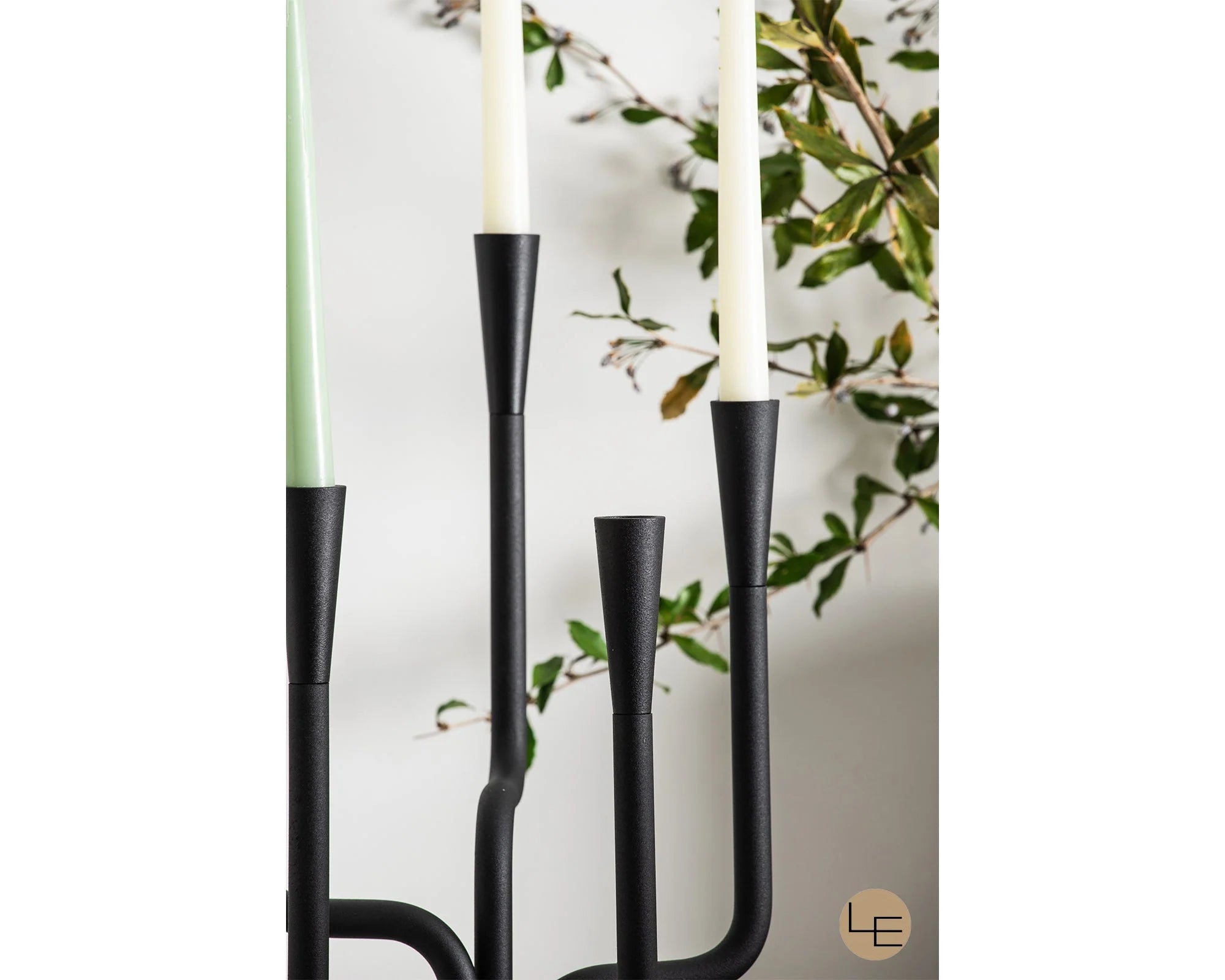 Maman White & Black Candle Holder