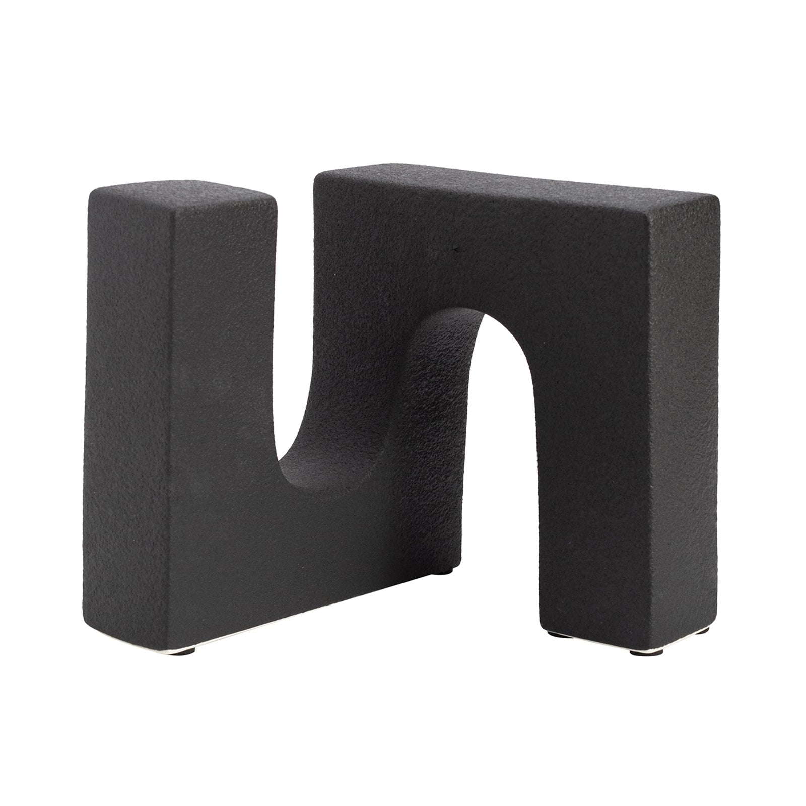Maze Black Ceramic Bookend