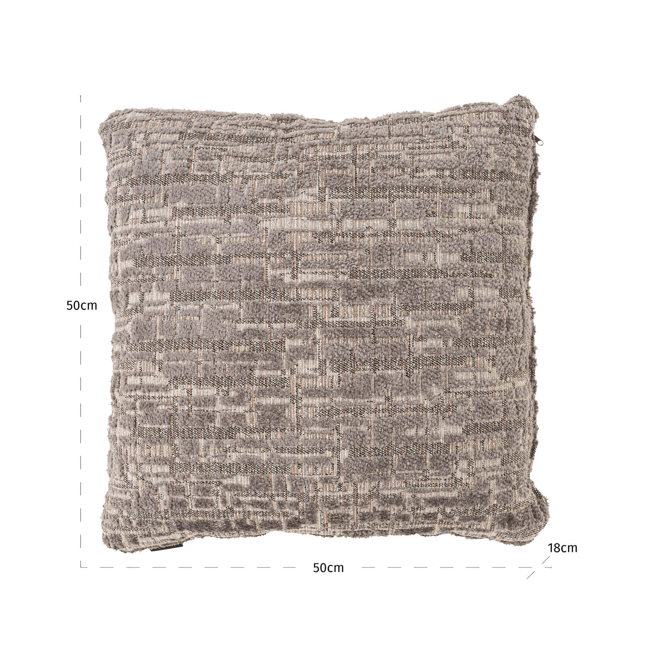 Richmond Interiors Olin Greige Square Cushion 50X50