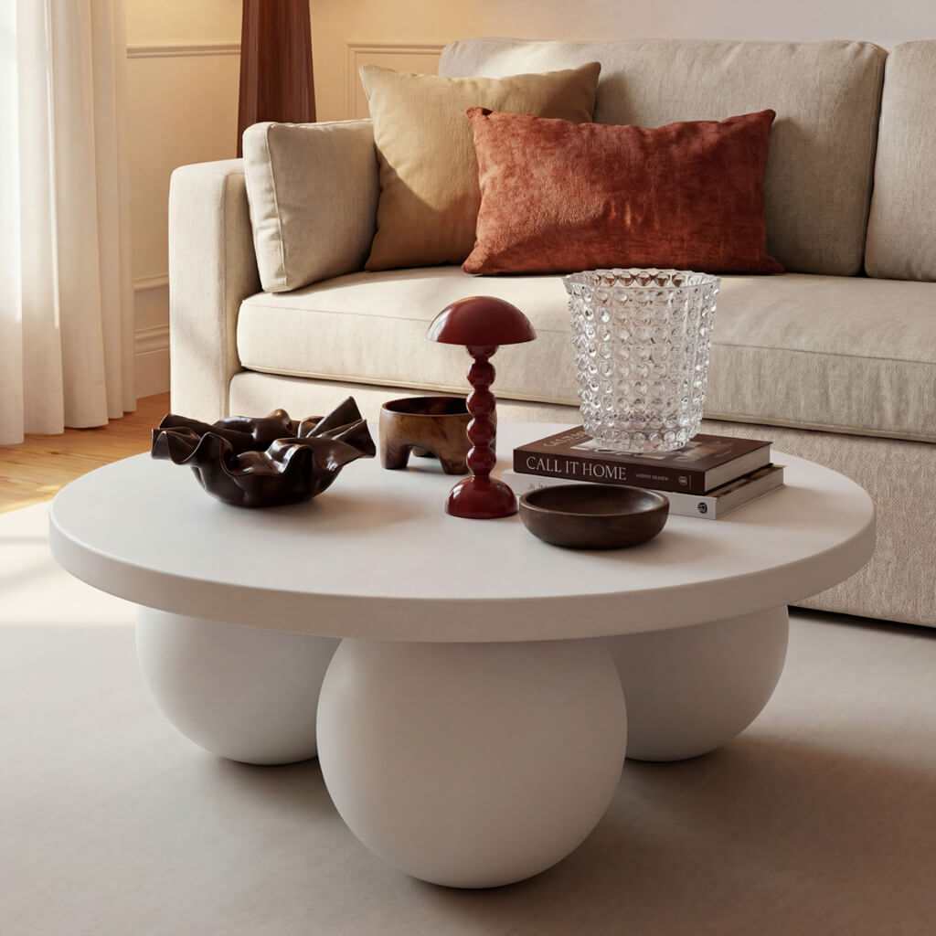 Kenji White Round Coffee Table