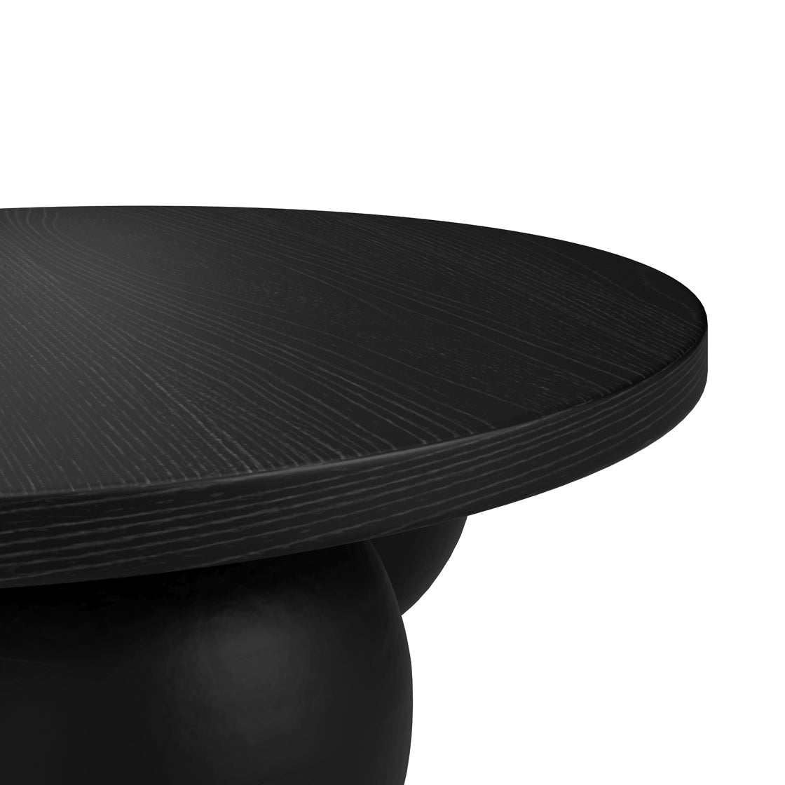Kenji Matte Black Round Coffee Table