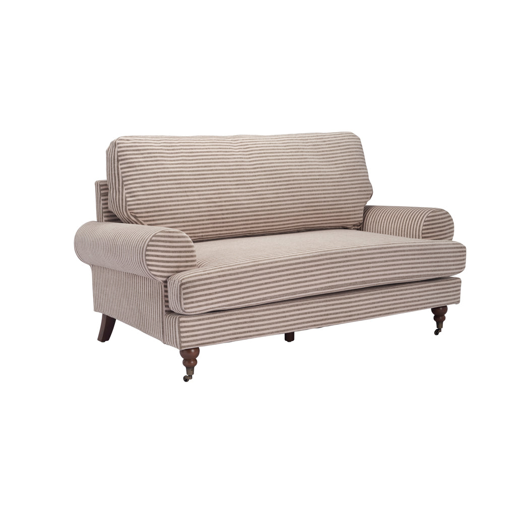 Kent Grey Stripe Chenille 2 Seater Sofa