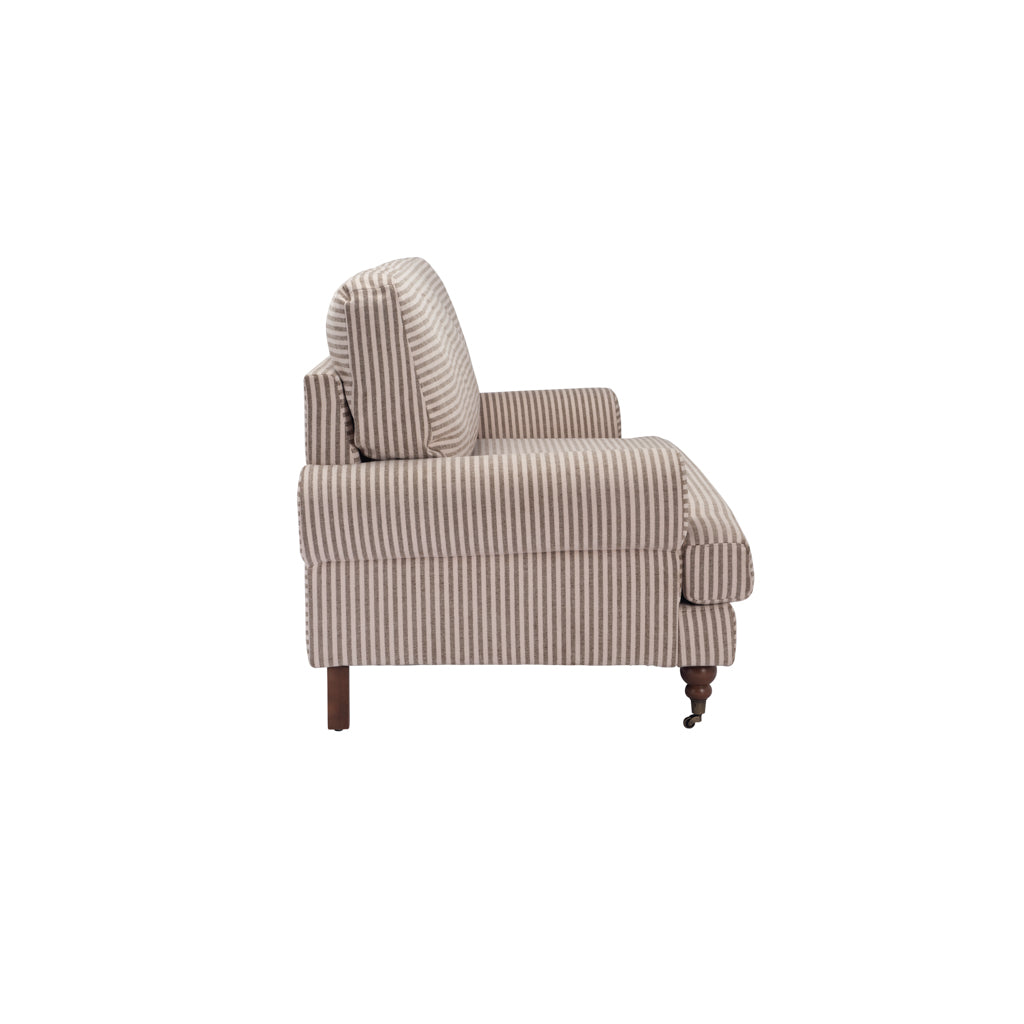 Kent Grey Stripe Chenille 2 Seater Sofa
