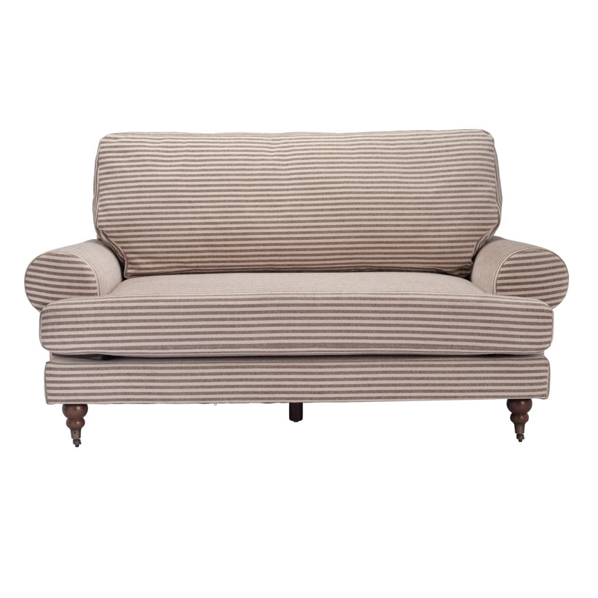 Kent Grey Stripe Chenille 2 Seater Sofa
