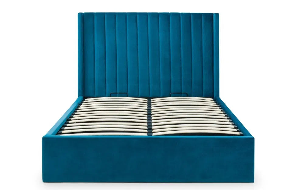 Shoreditch Teal Velvet Ottoman Storage Superking Bed