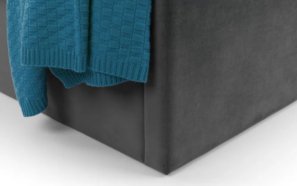 Shoreditch Grey Velvet Ottoman Storage Superking Bed