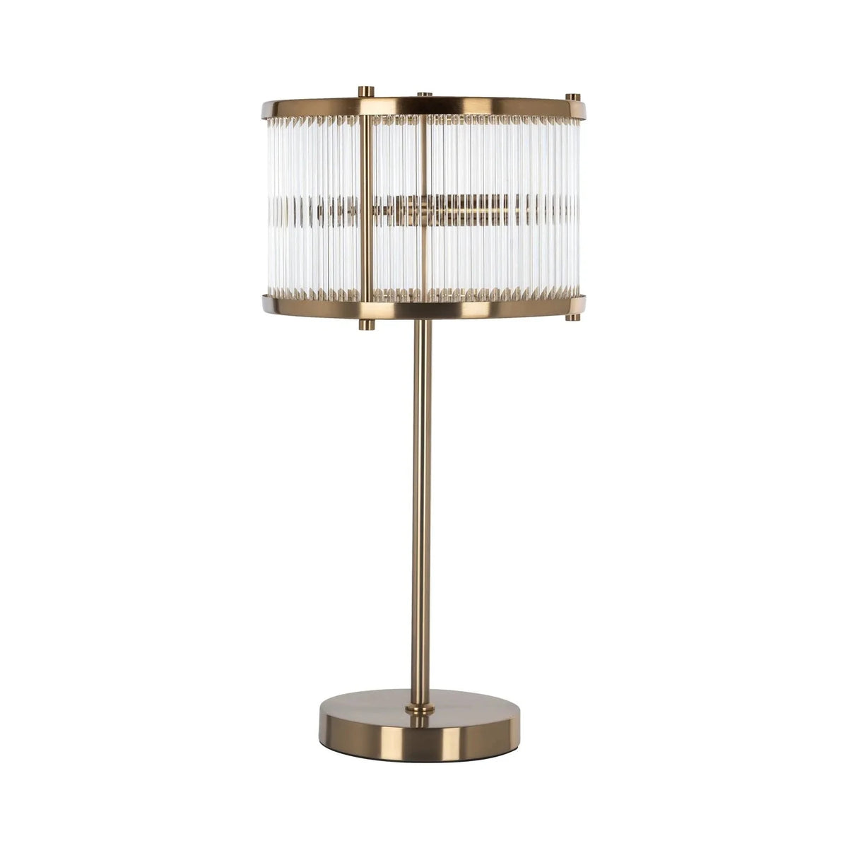 Richmond Interiors Loiza Brushed Gold & Glass Table Lamp
