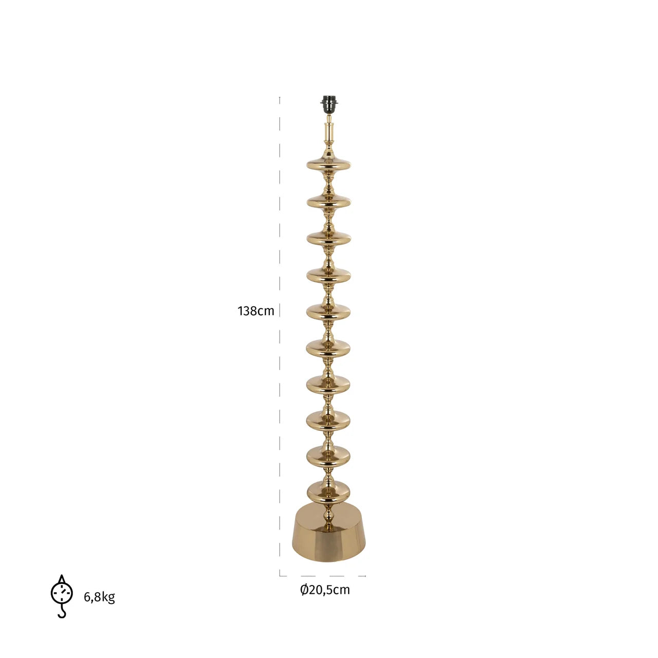 Richmond Interiors Floor Lamp Jane Gold