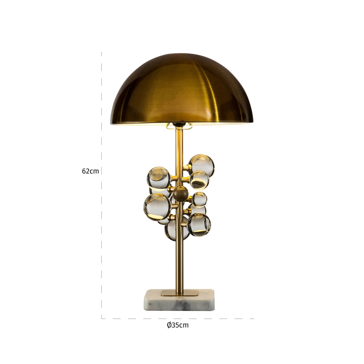 Richmond Interiors Bela Glass Cluster & Bronze Table Lamp