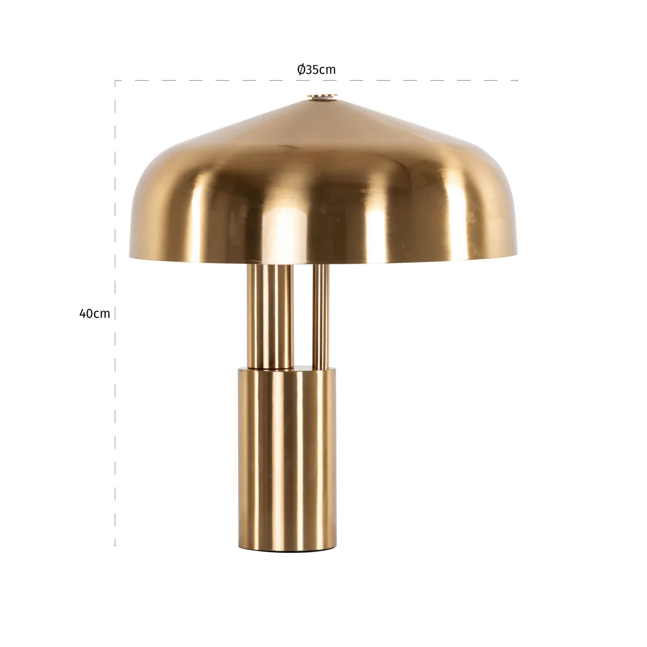Richmond Interiors Linzy Brass Brushed Gold Table Lamp