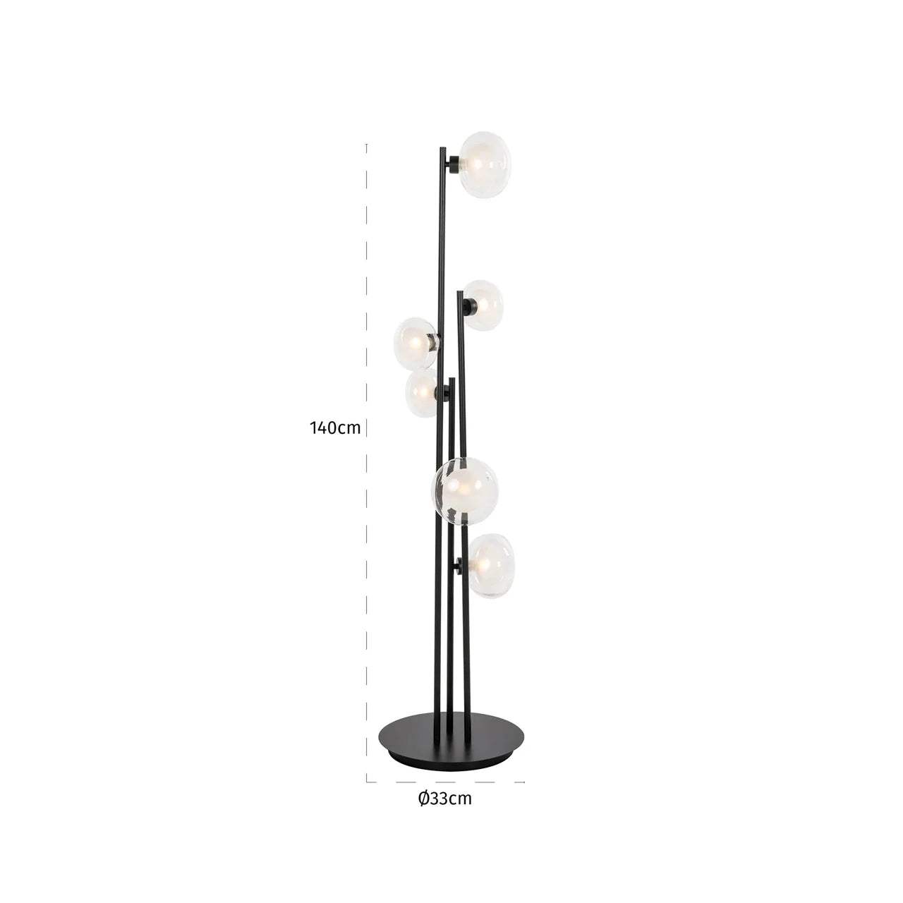 Richmond Interiors Floor Lamp Luva Black