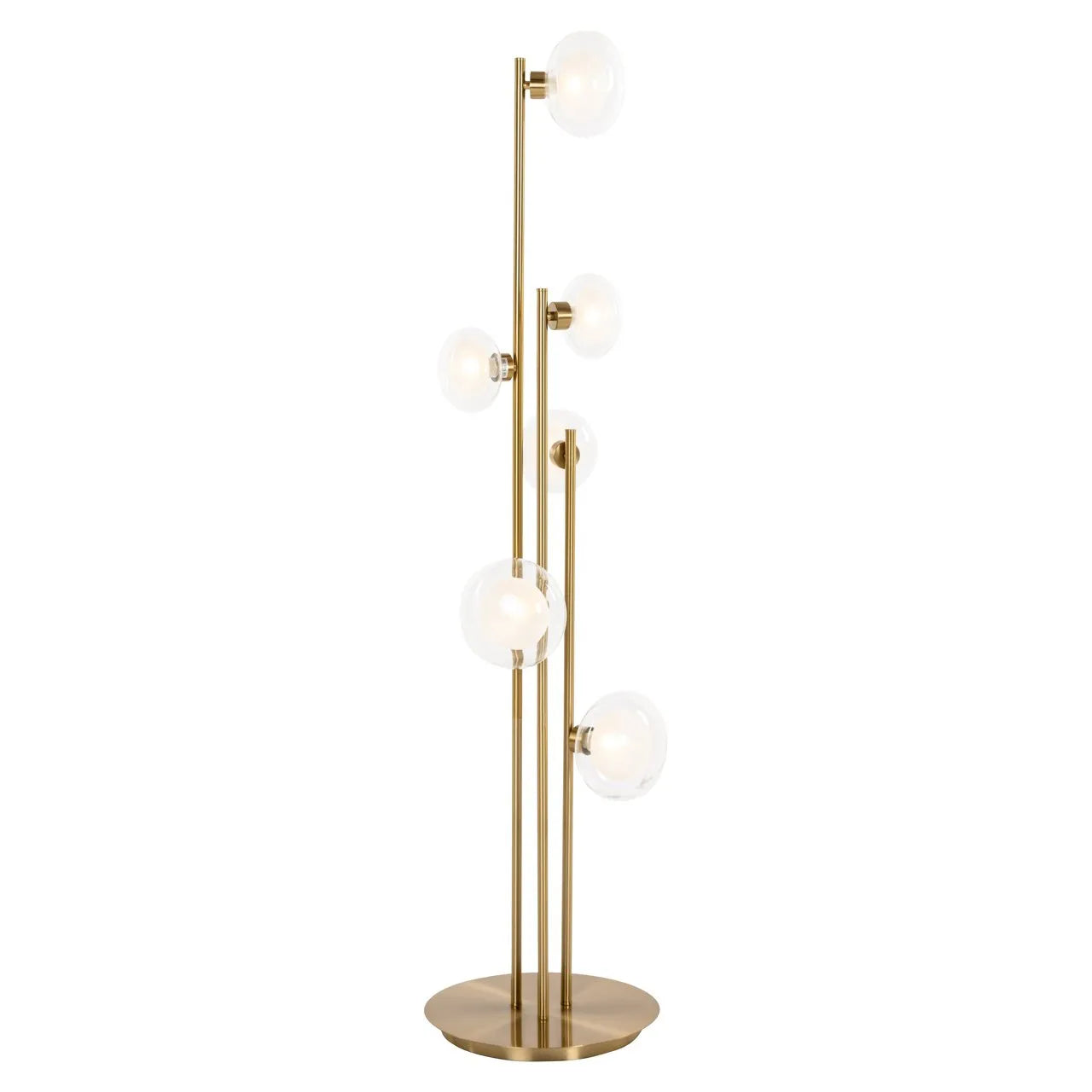 Richmond Interiors Floor Lamp Luva Brass Brushed Gold
