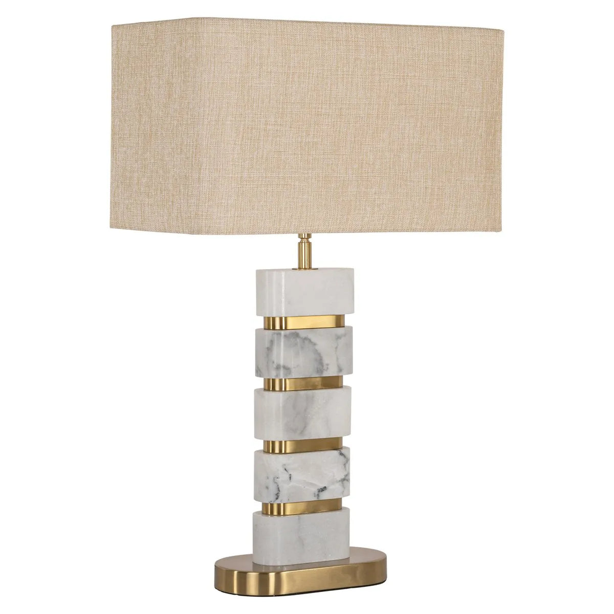 Richmond Interiors Lenore Grey Marble & Gold Table Lamp
