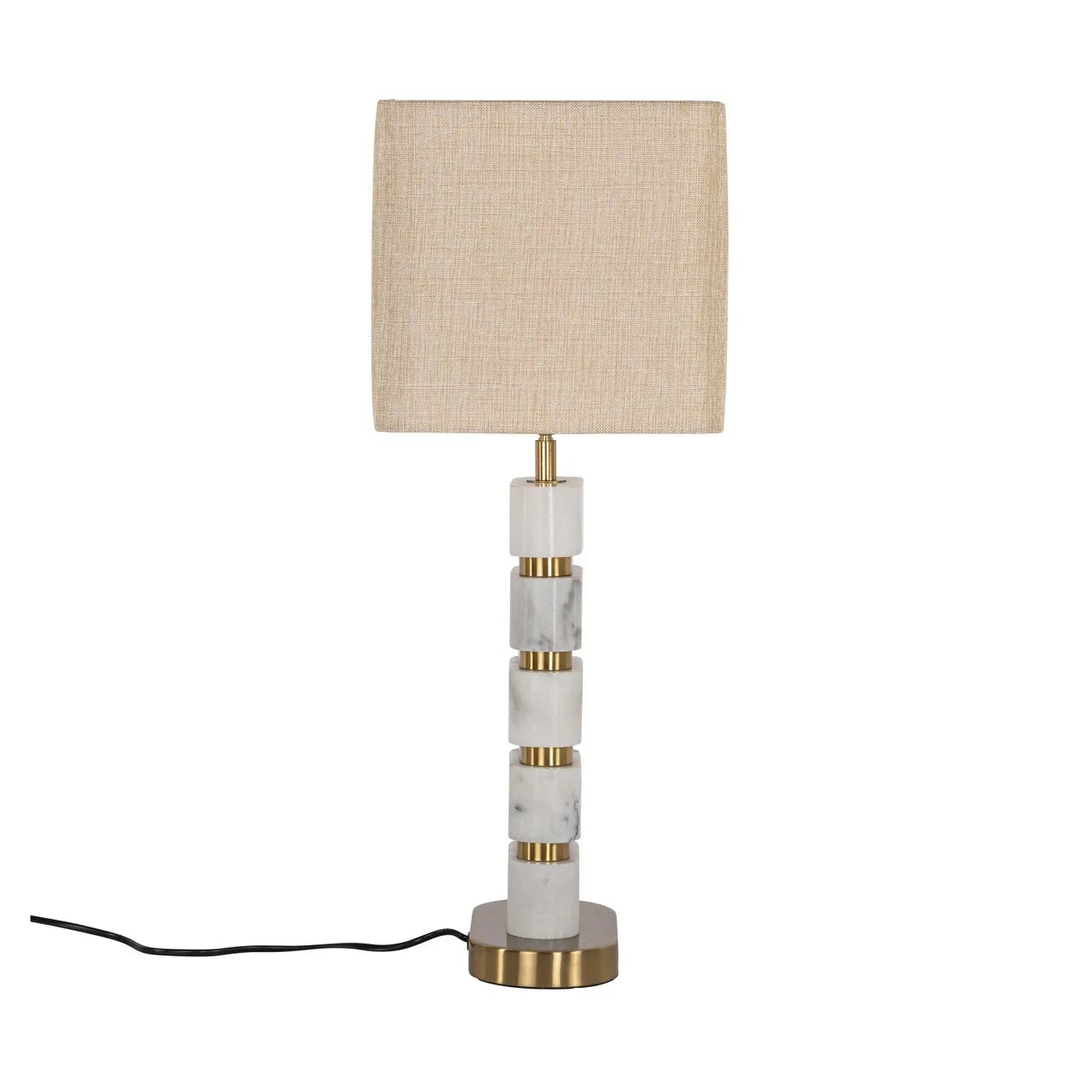 Richmond Interiors Lenore Grey Marble & Gold Table Lamp