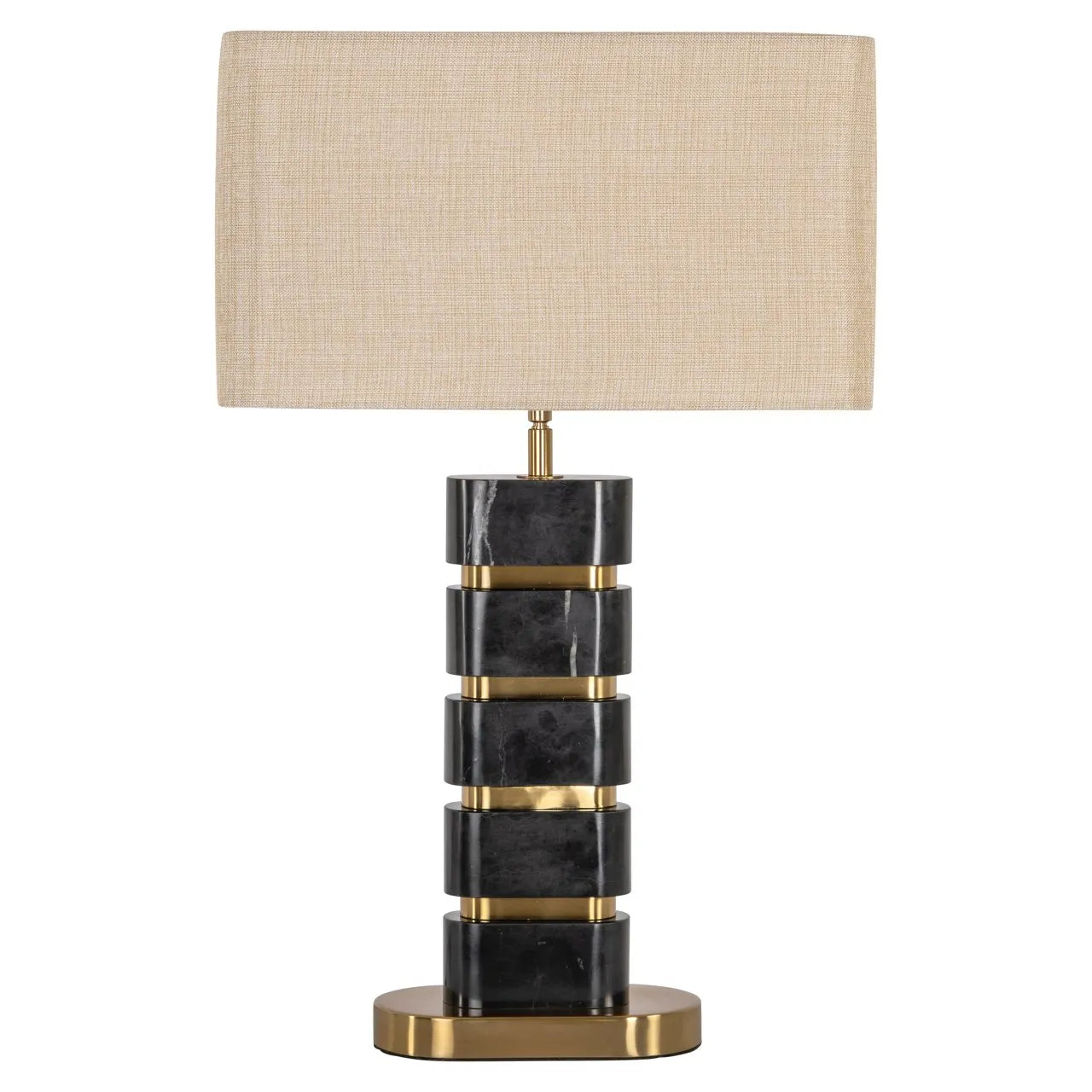 Richmond Interiors Lenore Black Marble & Gold Table Lamp