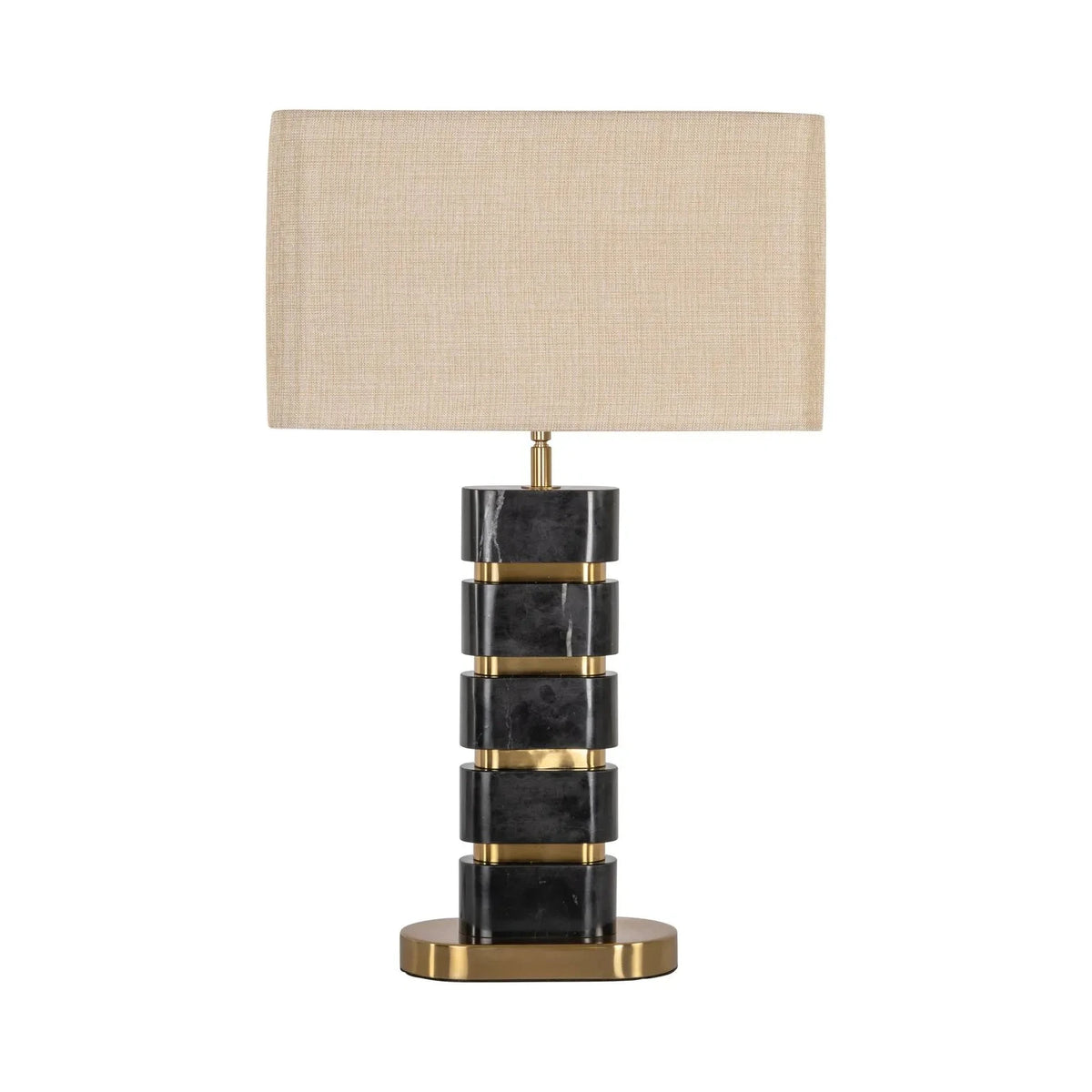 Richmond Interiors Lenore Black Marble & Gold Table Lamp