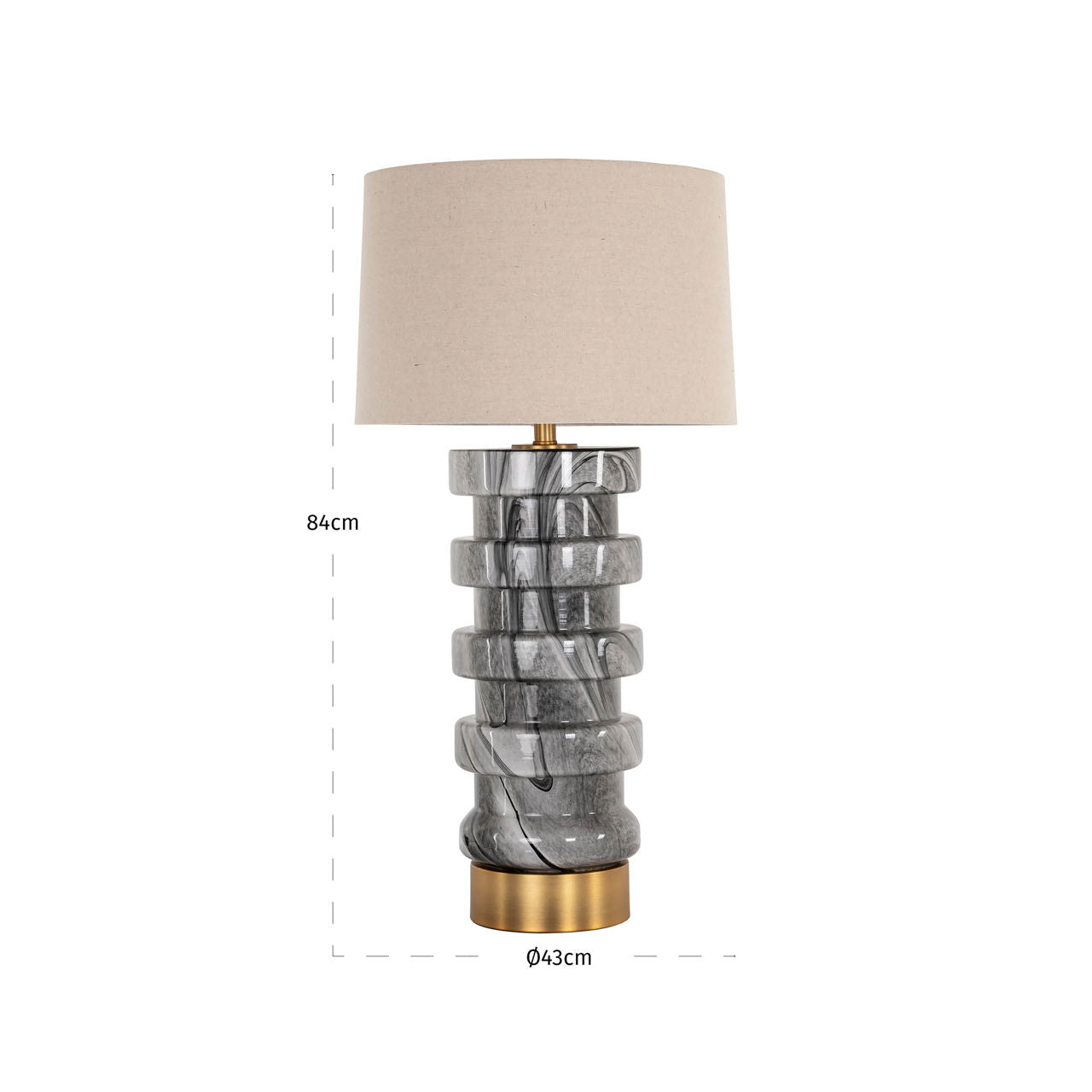 Table lamp Jaylee black/white
