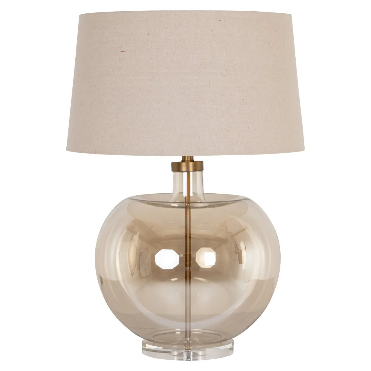Richmond Interiors Jazzy Amber Glass Table Lamp