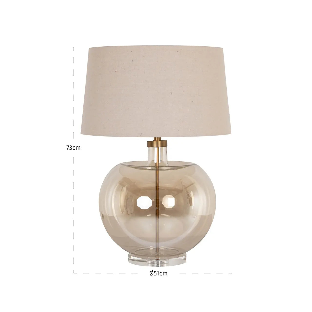 Richmond Interiors Jazzy Amber Glass Table Lamp