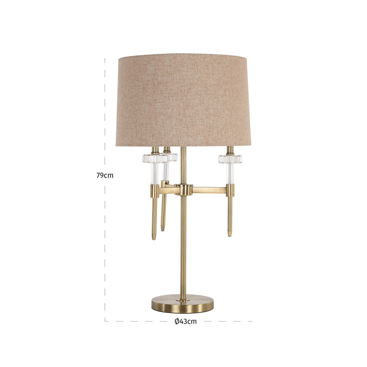 Table lamp Josie brushed gold