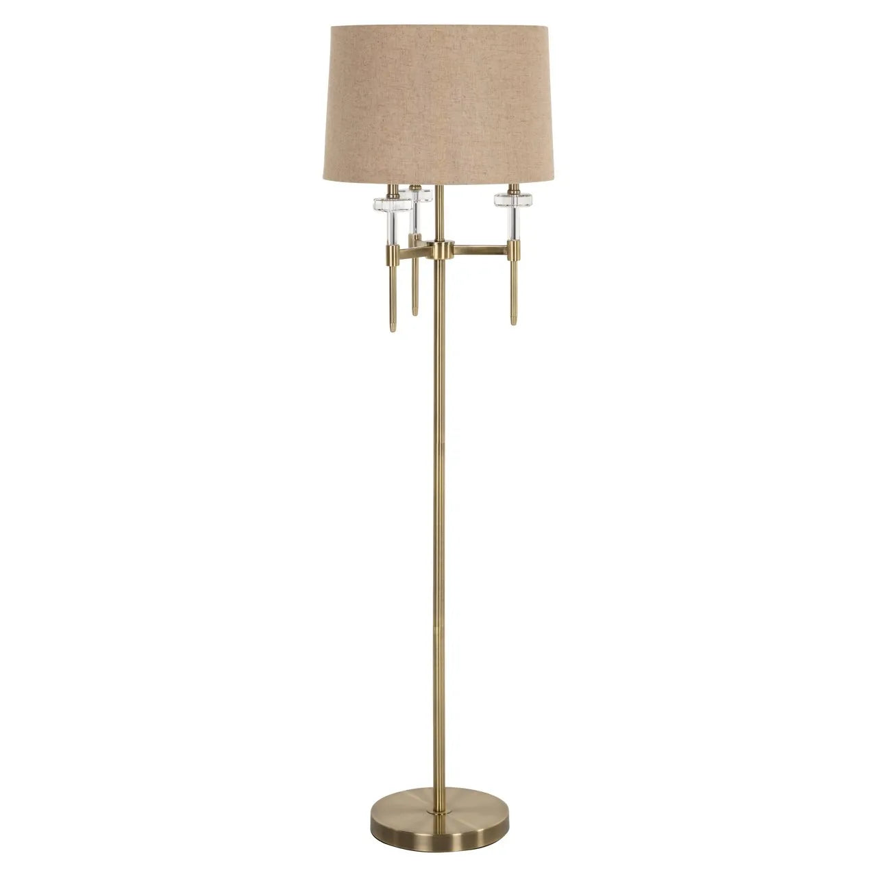 Richmond Interiors Josie Brushed Gold Floor Lamp