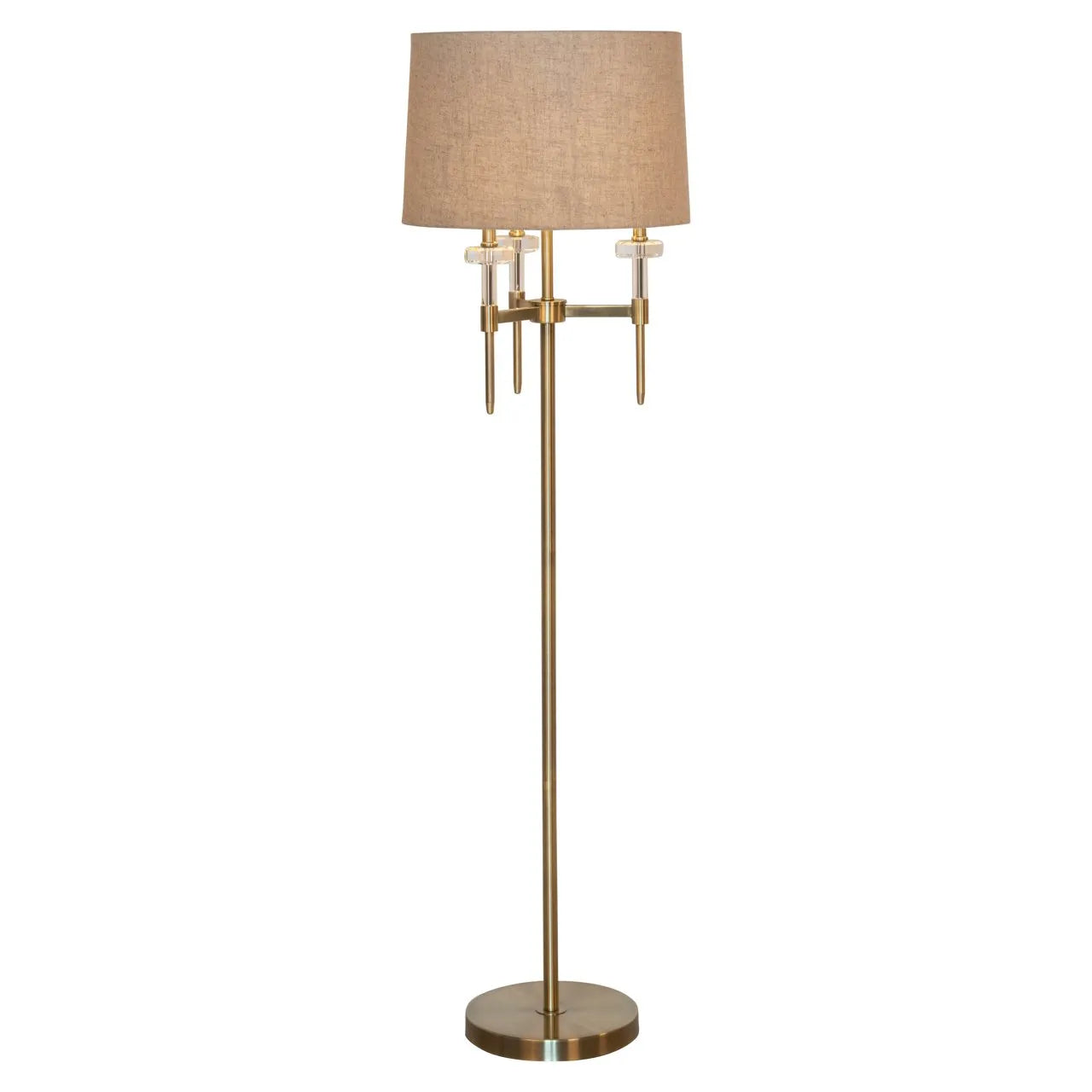 Richmond Interiors Josie Brushed Gold Floor Lamp