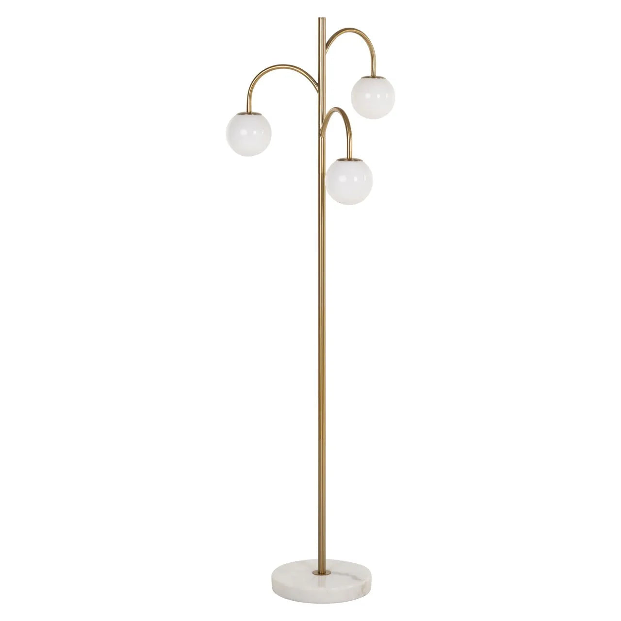 Richmond Interiors Janou White Marble & Gold Floor Lamp