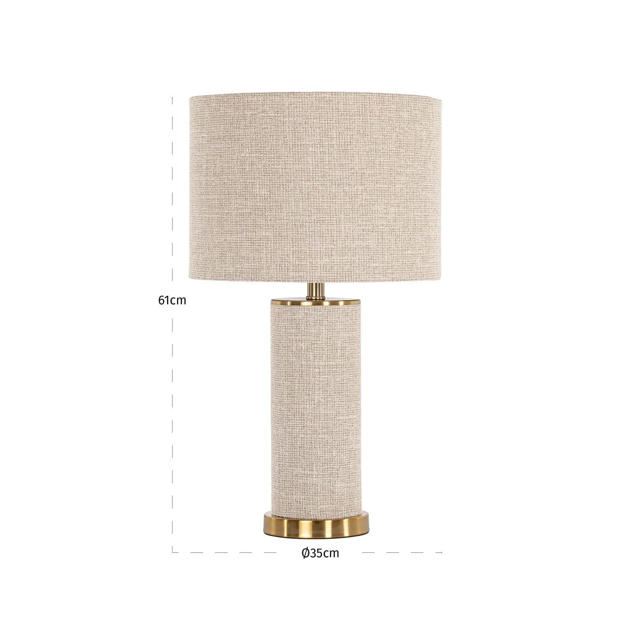 Richmond Interiors Joline Beige Chenille Table Lamp