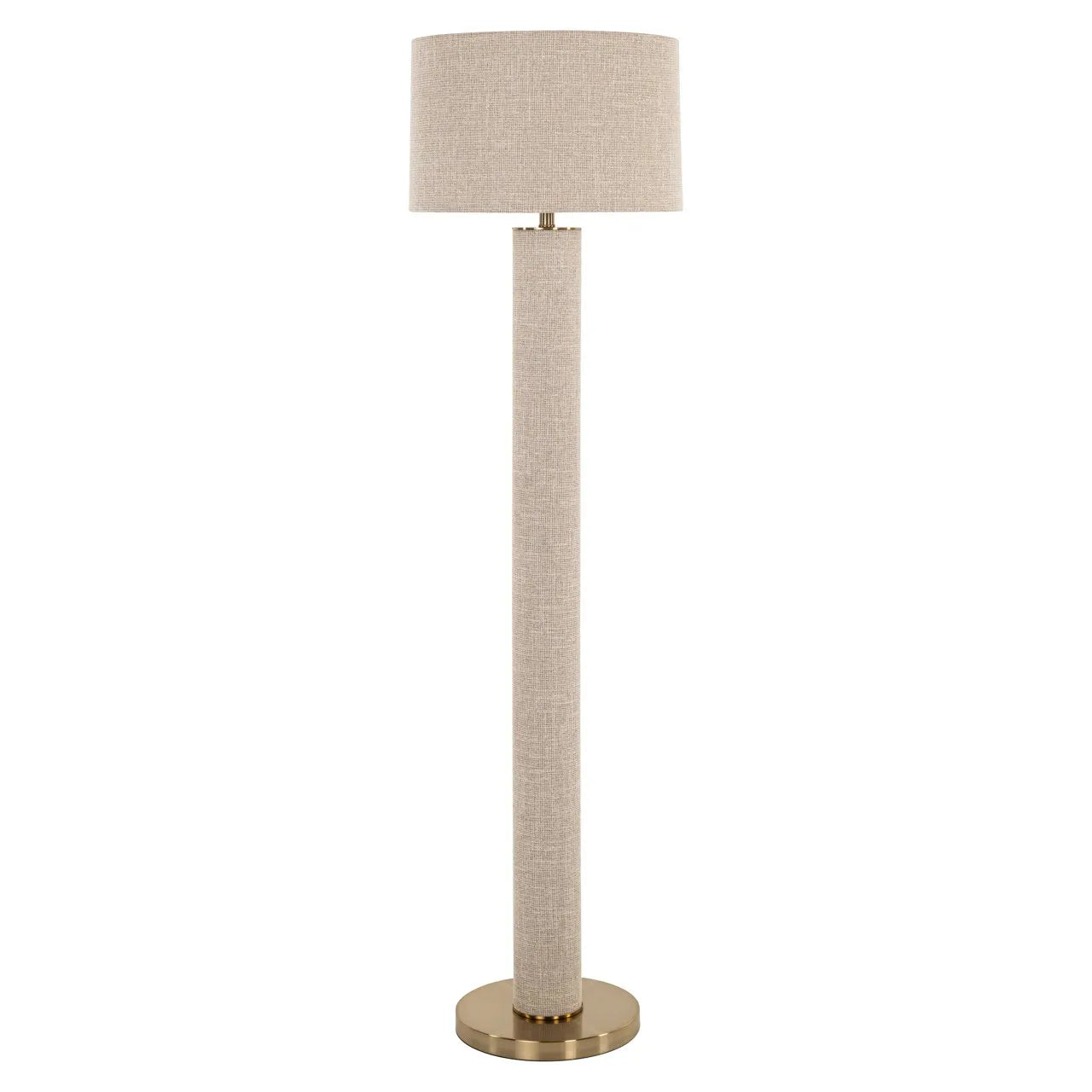 Richmond Interiors Joline Beige Chenille Floor Lamp
